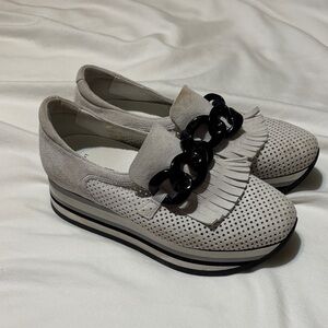 Softwave Platform Loafers with Chain Detail